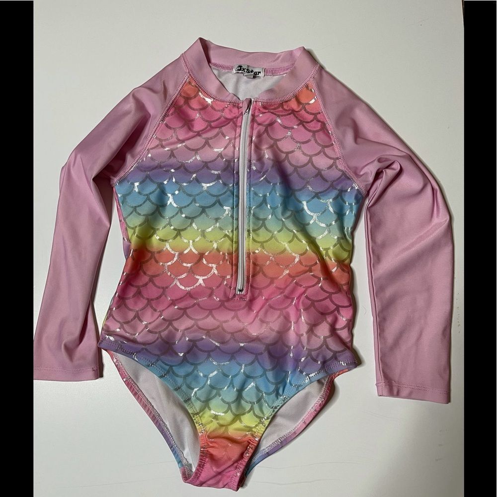 JXstar Girl’s Rashguard One Piece Long Sleeve Swim